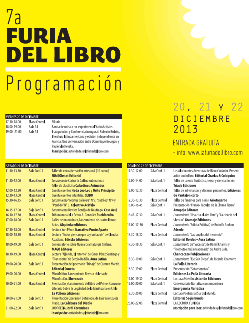 PROGRAMA FURIA DEL LIBRO